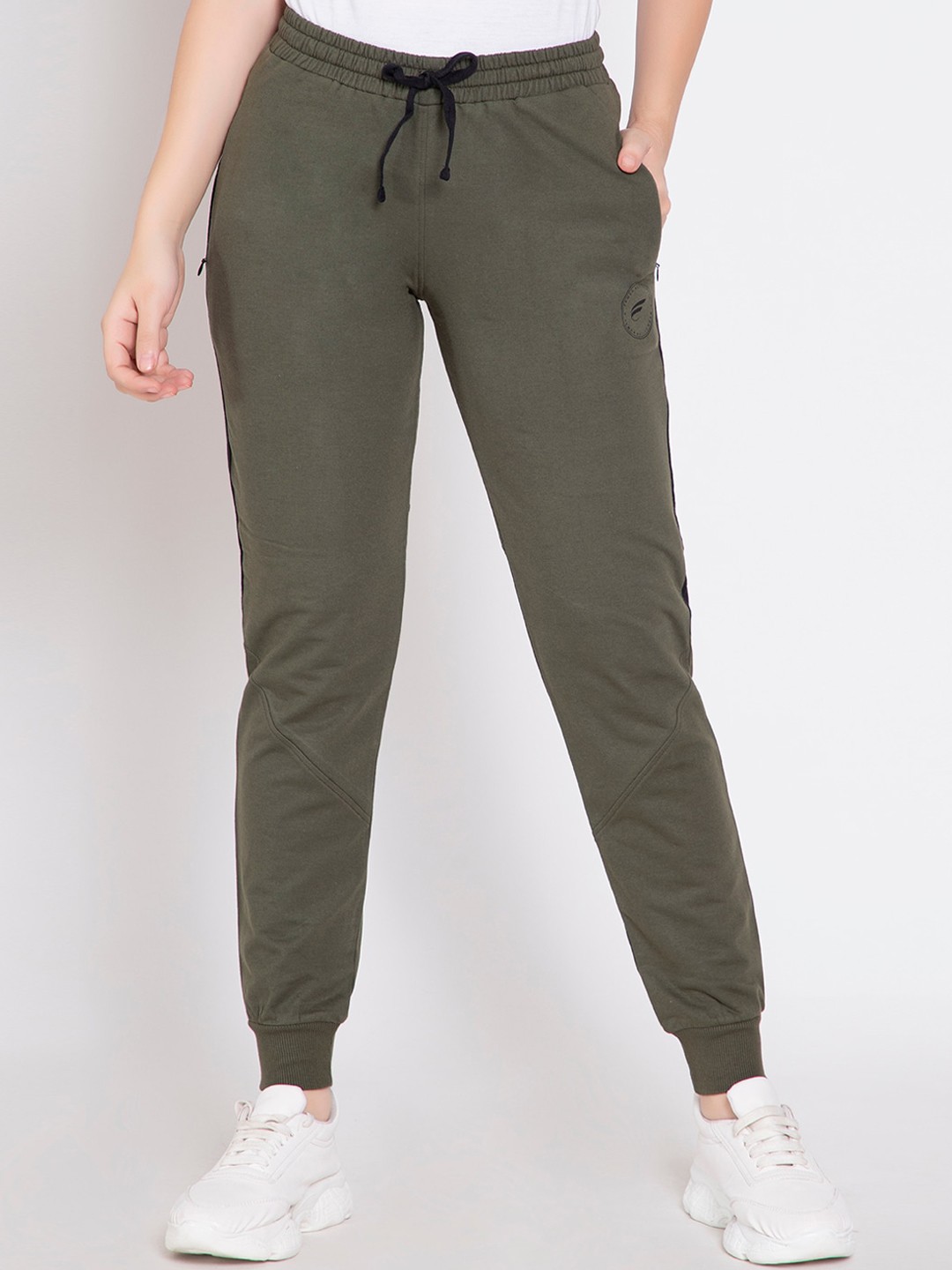 

FEMEA Women Olive Green Solid Joggers