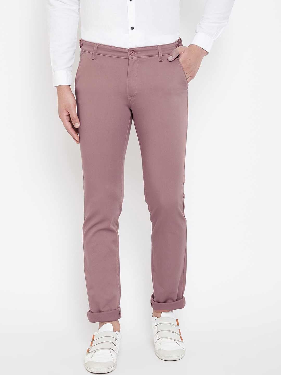

Canary London Men Brick Rust Smart Slim Fit Wrinkle Free Cotton Trousers