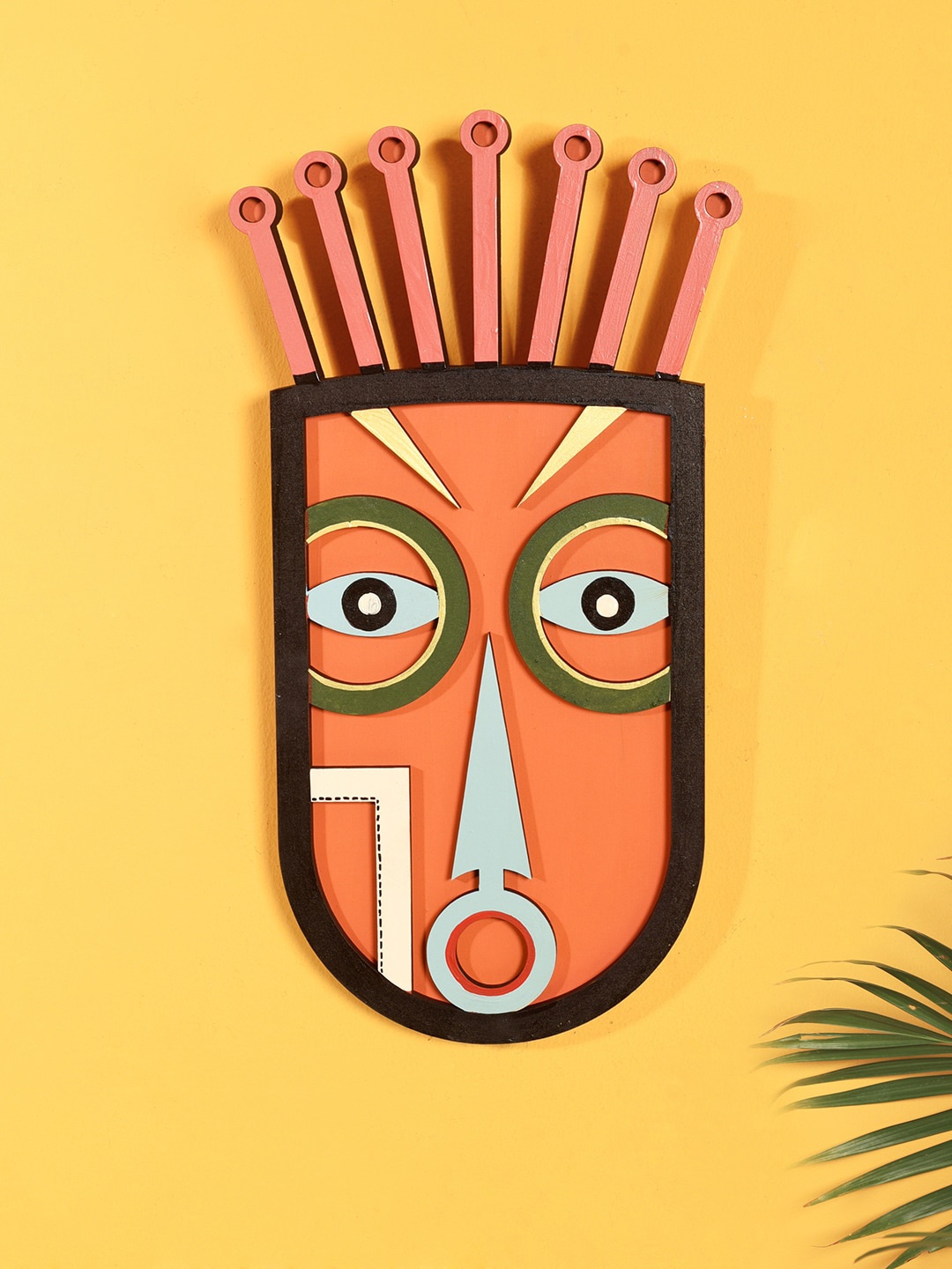 

AAKRITI ART CREATIONS Multi-Coloured Moody Micheal Wall Decor Mask