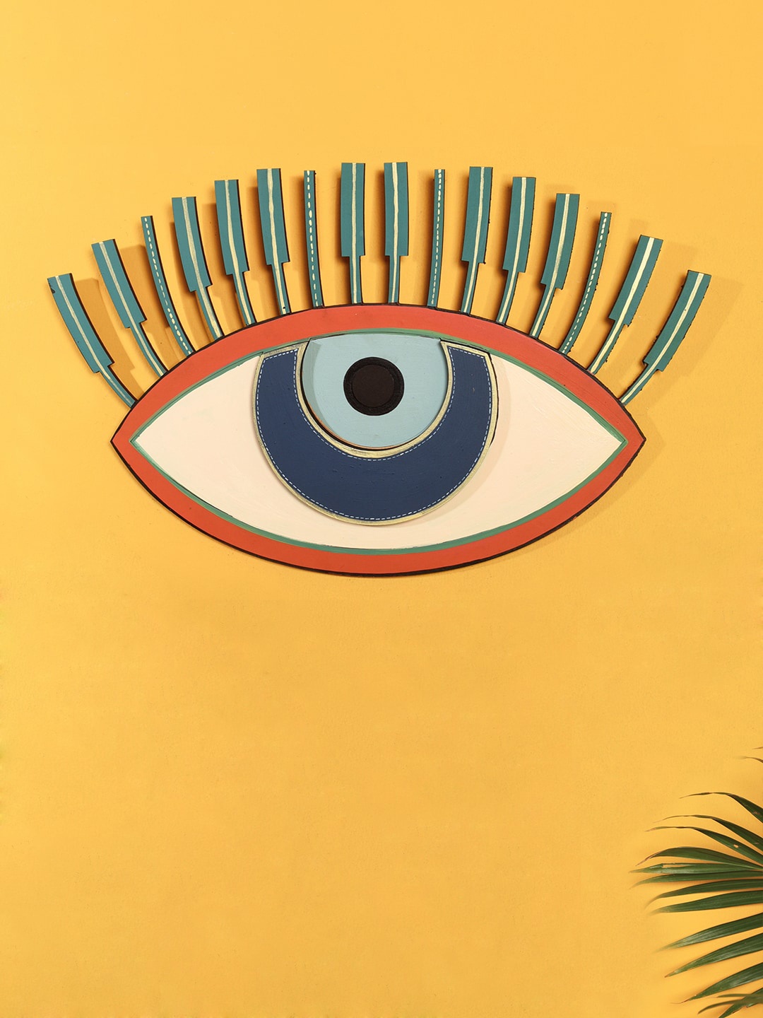 

AAKRITI ART CREATIONS Peach & Blue The Eye of Horus Wall Decor