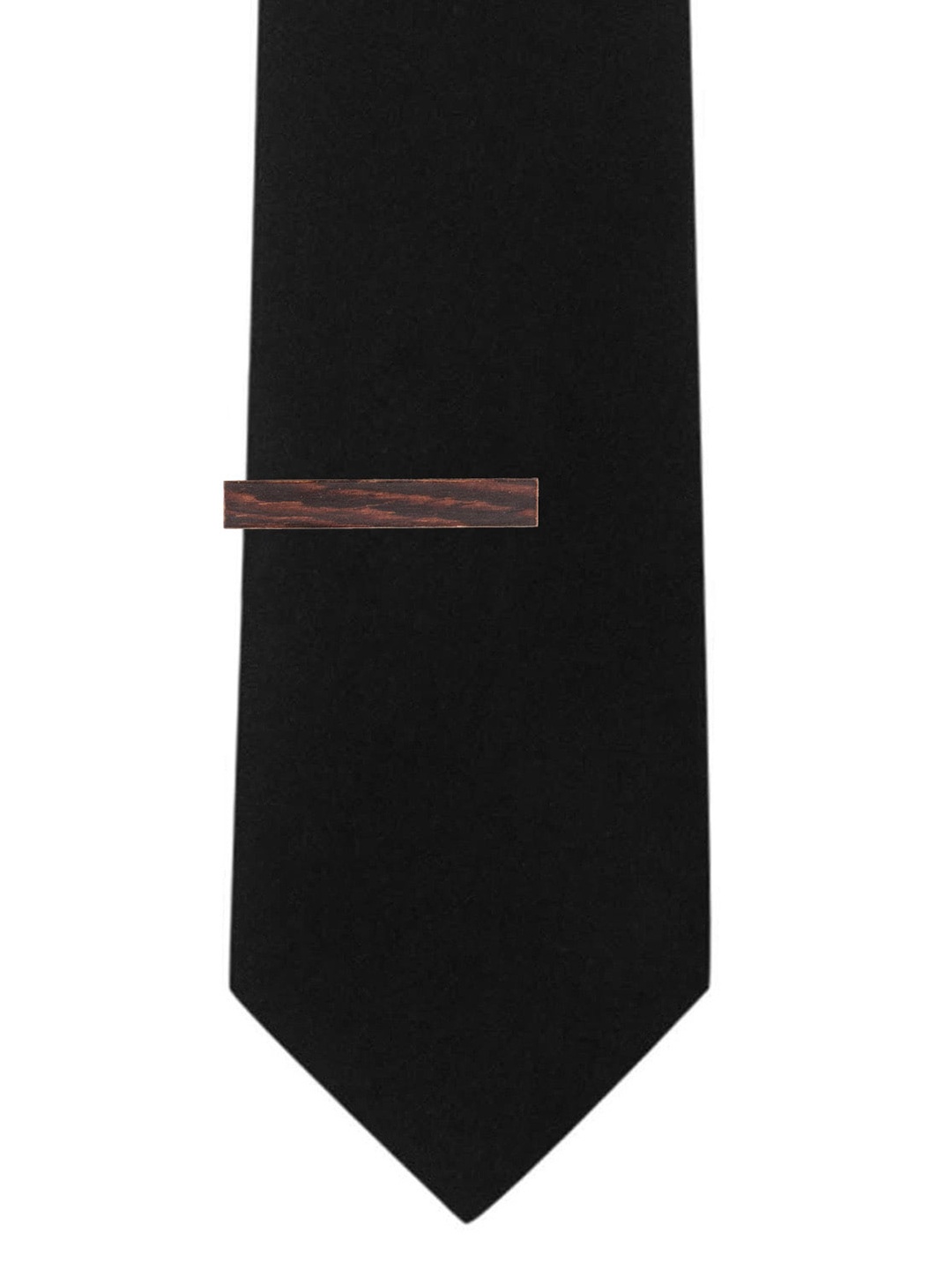 

The Tie Hub Men Silver-Toned & Brown Minimal Tie-Pin