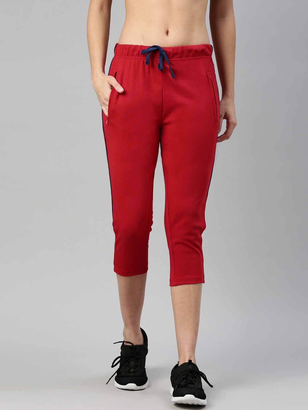 

GOLDSTROMS Women Red Solid Capris