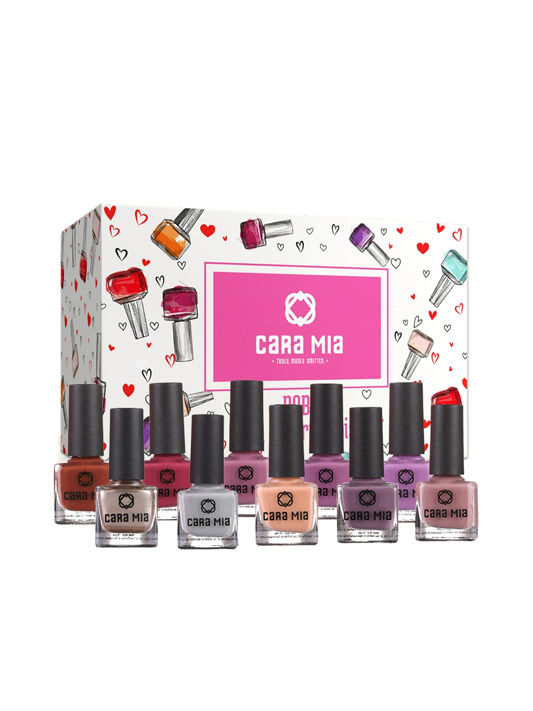 

CARA MIA Set of 10 Babe You Deserve This Nail Polish 5ml Each-Pretty Pastels Wild And Free, Multi