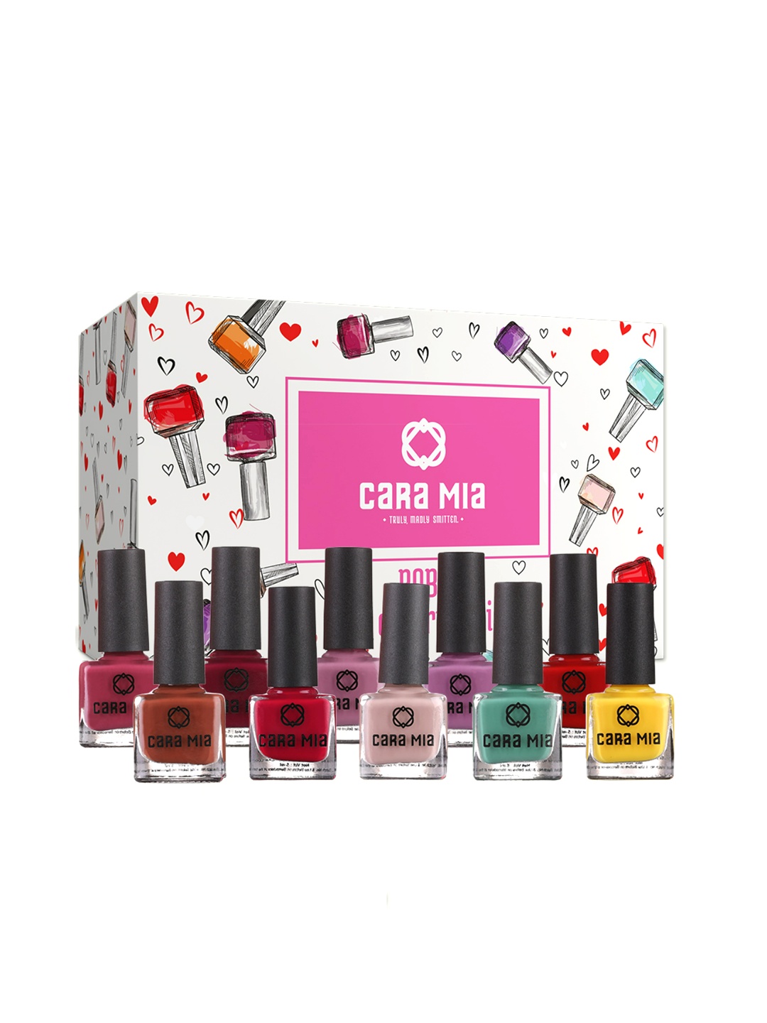 

CARA MIA Set of 10 Babe You Deserve This Nail Polishes- Pretty Pastels Fierce And Flawless, Multi