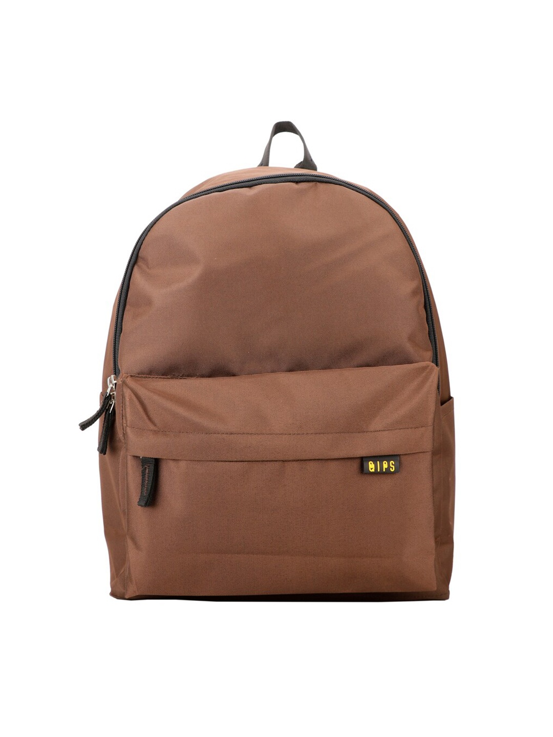 

QIPS Unisex Coffee Brown & Black Colourblocked Backpack
