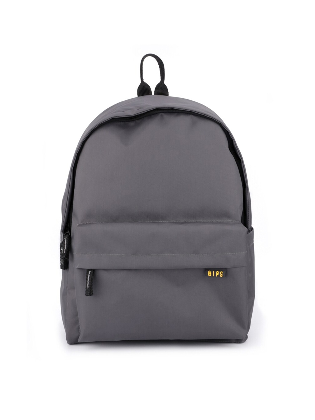 

QIPS Unisex Grey & Black Solid Backpack