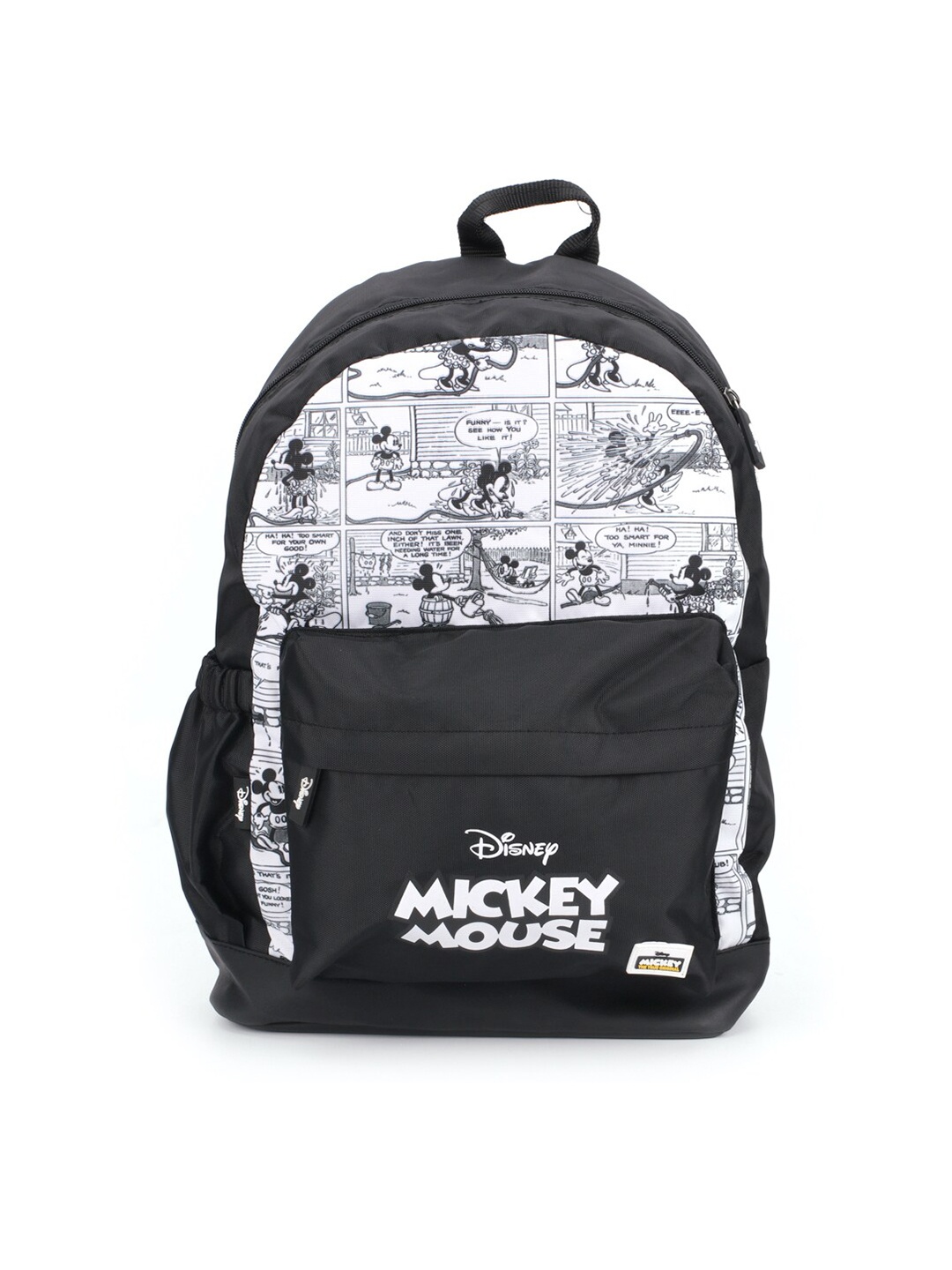 

Disney Kids Grey & Black Graphic Printed Applique Laptop Backpack