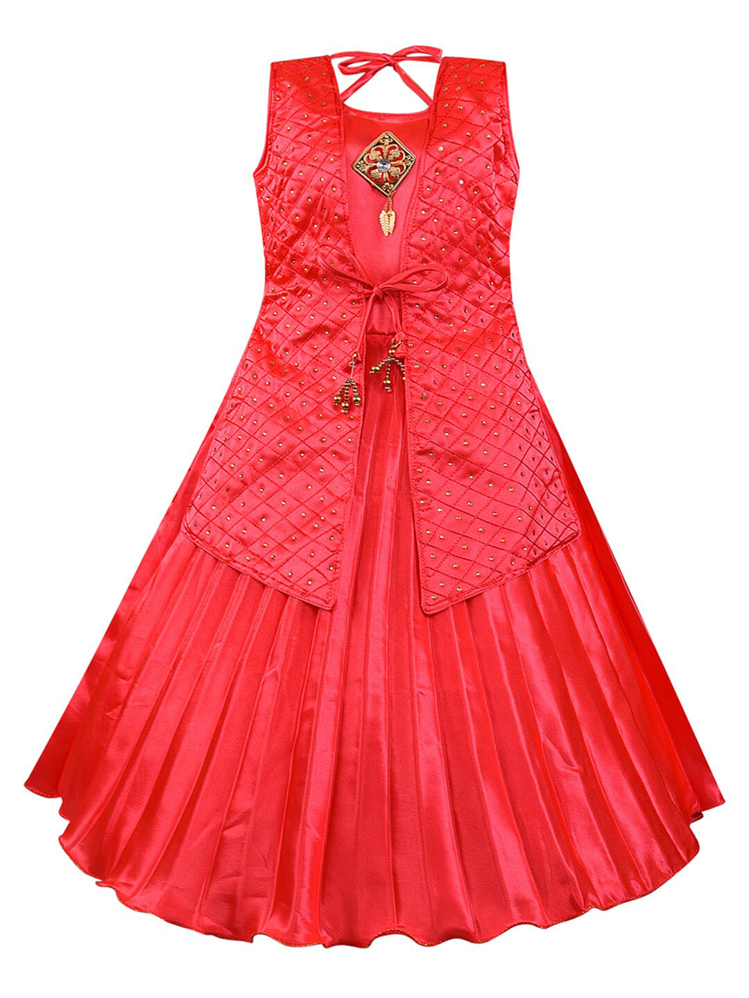 

Wish Karo Pink Satin Maxi Dress