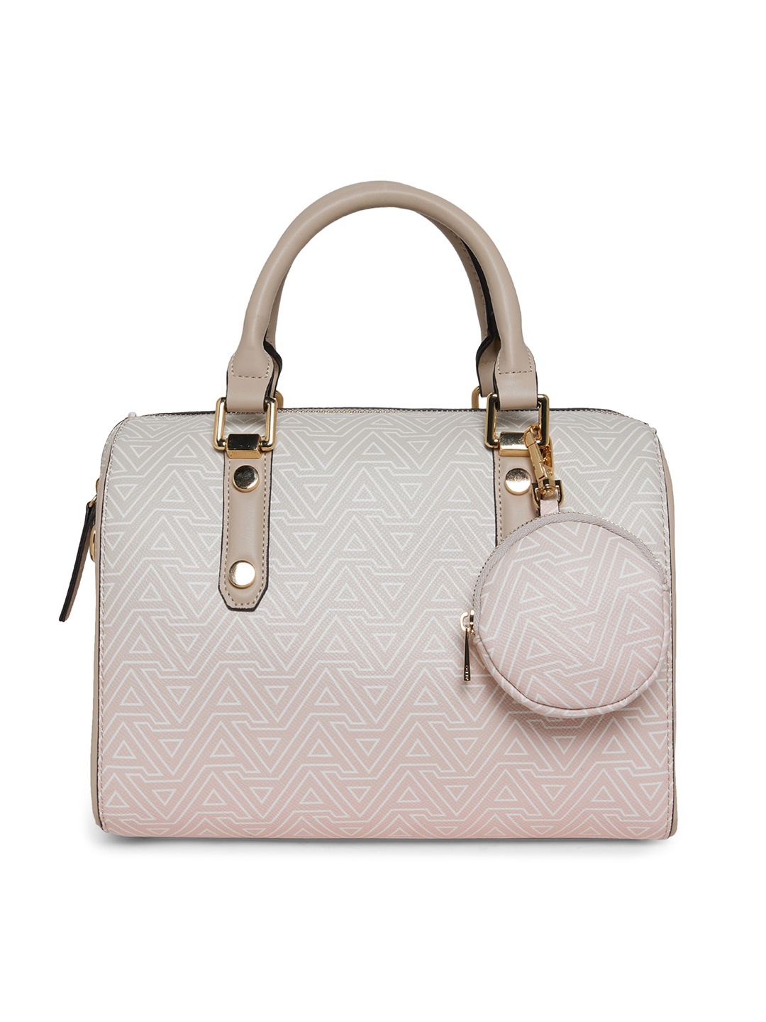 

ALDO Beige Textured Structured Handheld Bag