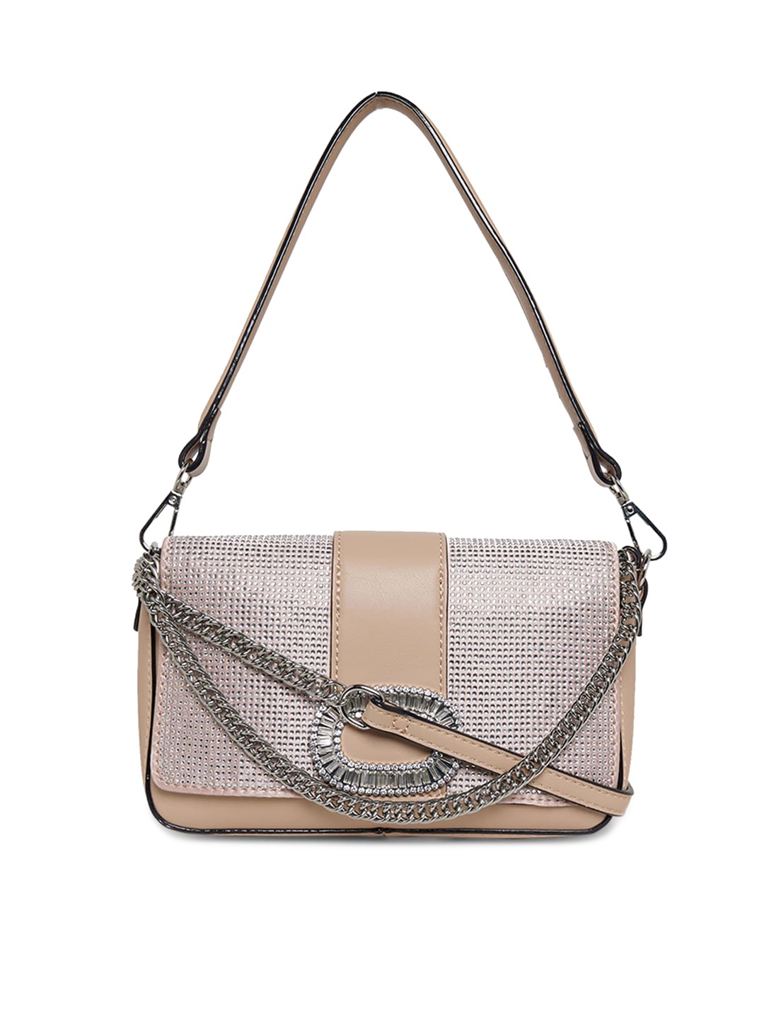 

ALDO Beige Embellished Swagger Sling Bag