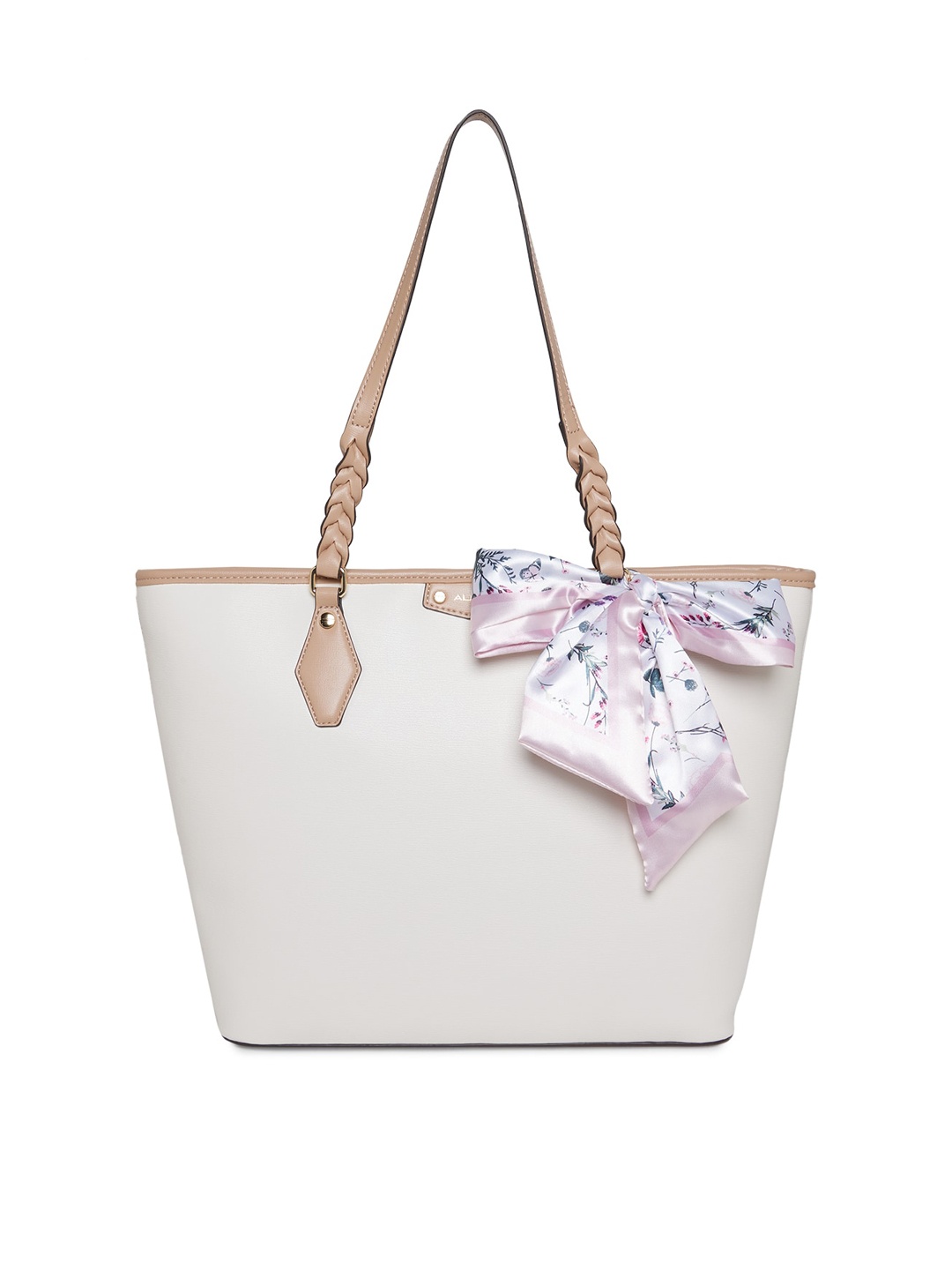

ALDO White Colourblocked Swagger Handheld Bag
