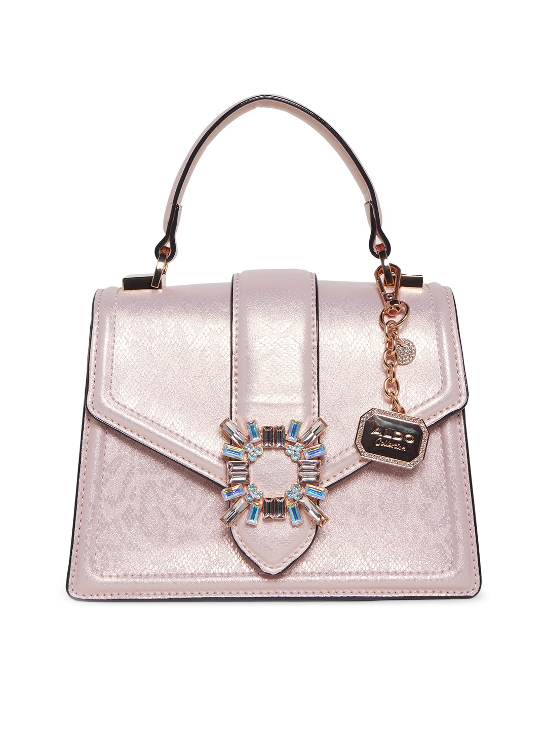 

ALDO Pink Embellished Structured Satchel