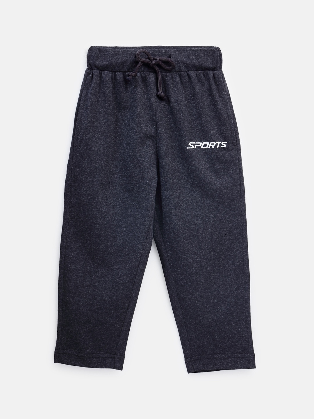 

NYNSH Boys Charcoal-Grey Solid Cotton Track Pant