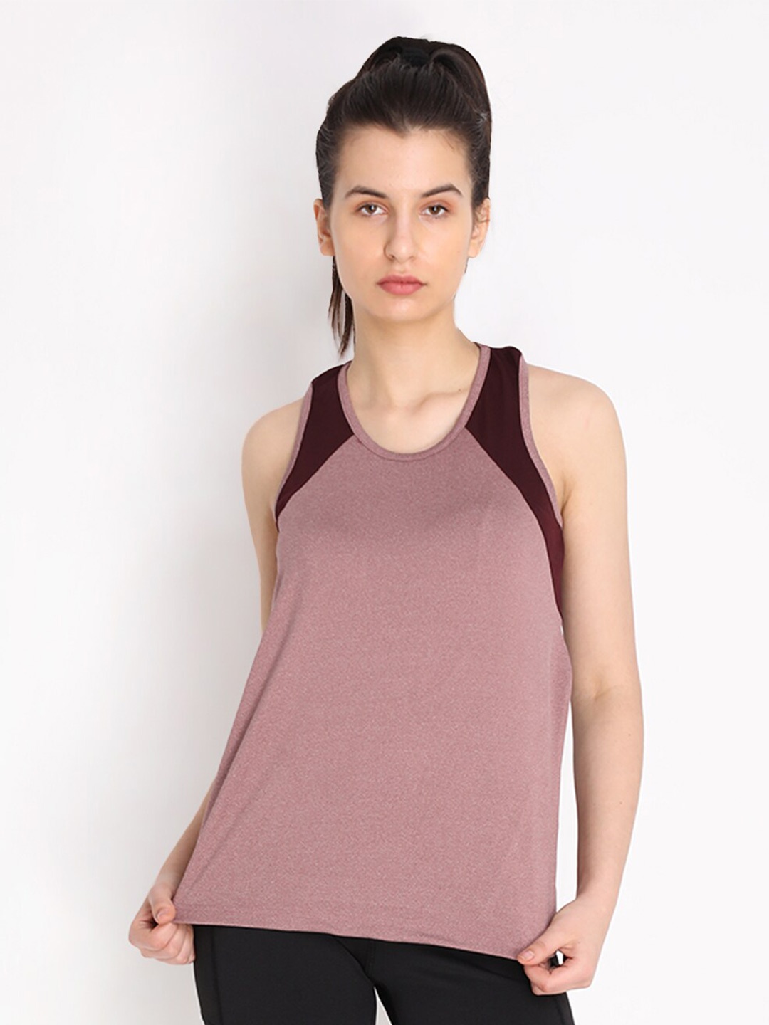 

CHKOKKO Maroon Tank Top