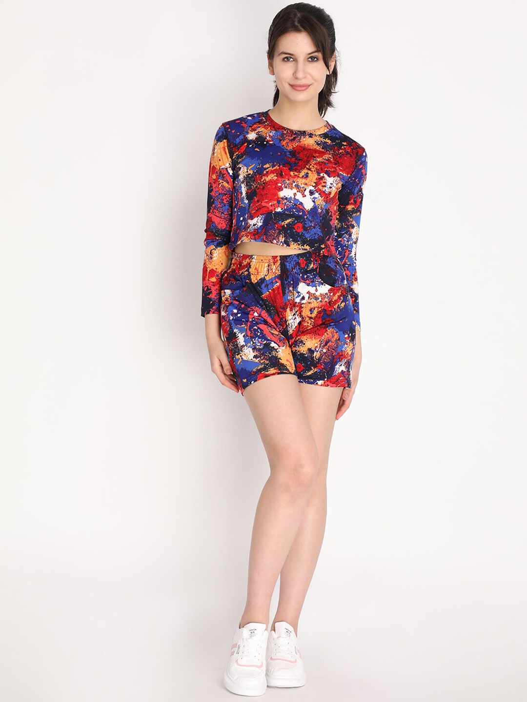 

Chkokko Red Women Summer Wear Co-Ord Set