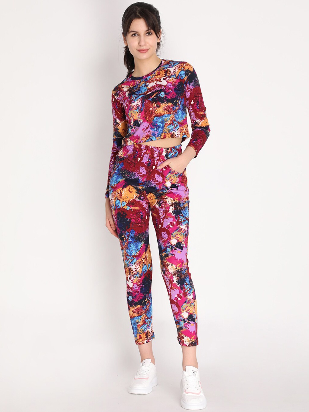 

Chkokko Women Multicoloured Summer Wear Co-Ord Set, Multi