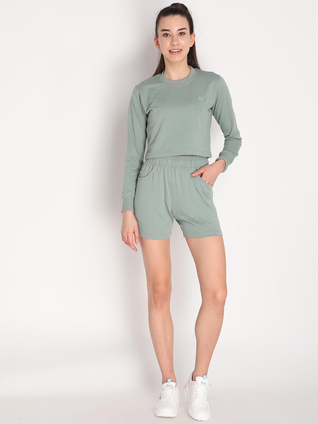 

Chkokko Women Pastel Green Solid Co-ord Sets