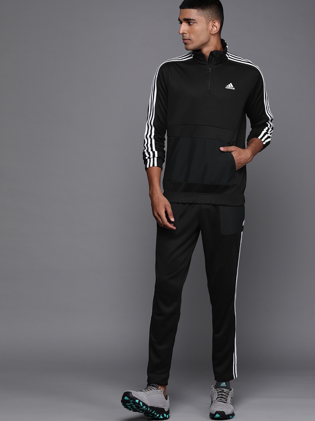 

ADIDAS Men Black Tricot TrackSuit