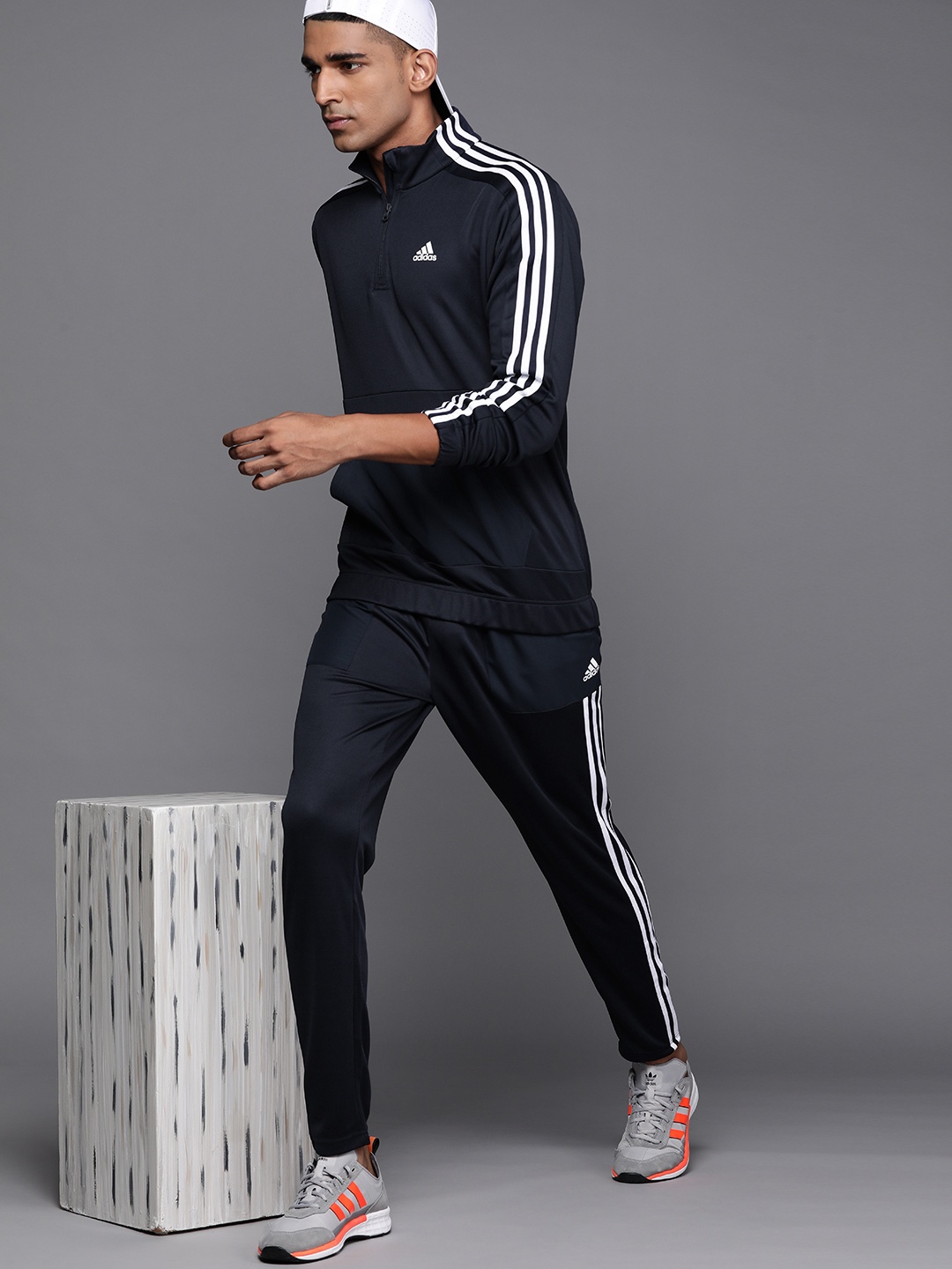 

ADIDAS Men Navy Blue Tricot TrackSuit