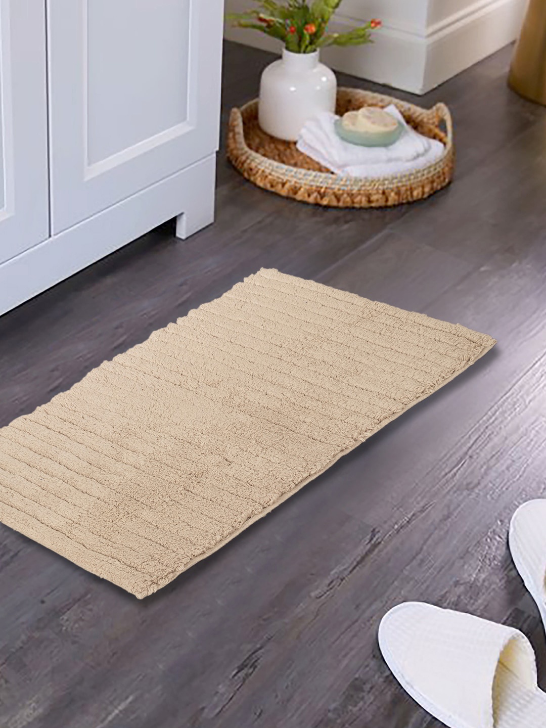 

MASPAR Beige Solid Pure Cotton 1600 GSM Bath Rugs