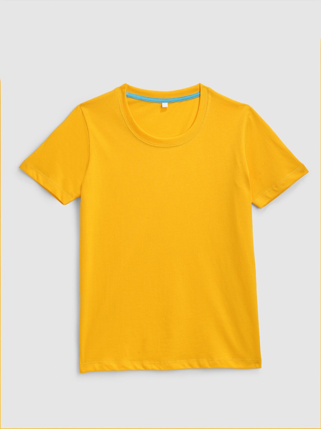 

KIDSCRAFT Boys Yellow Solid Running T-shirt