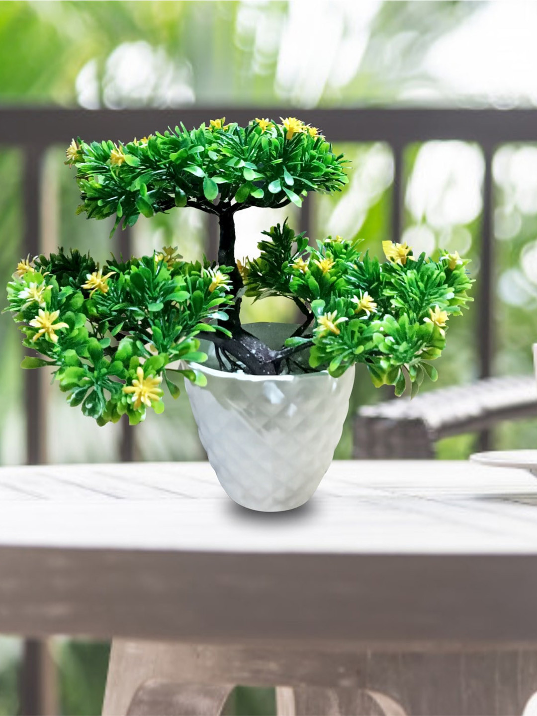 

MARKET99 Yellow & Green Artificial Flowers & Plants With Pot