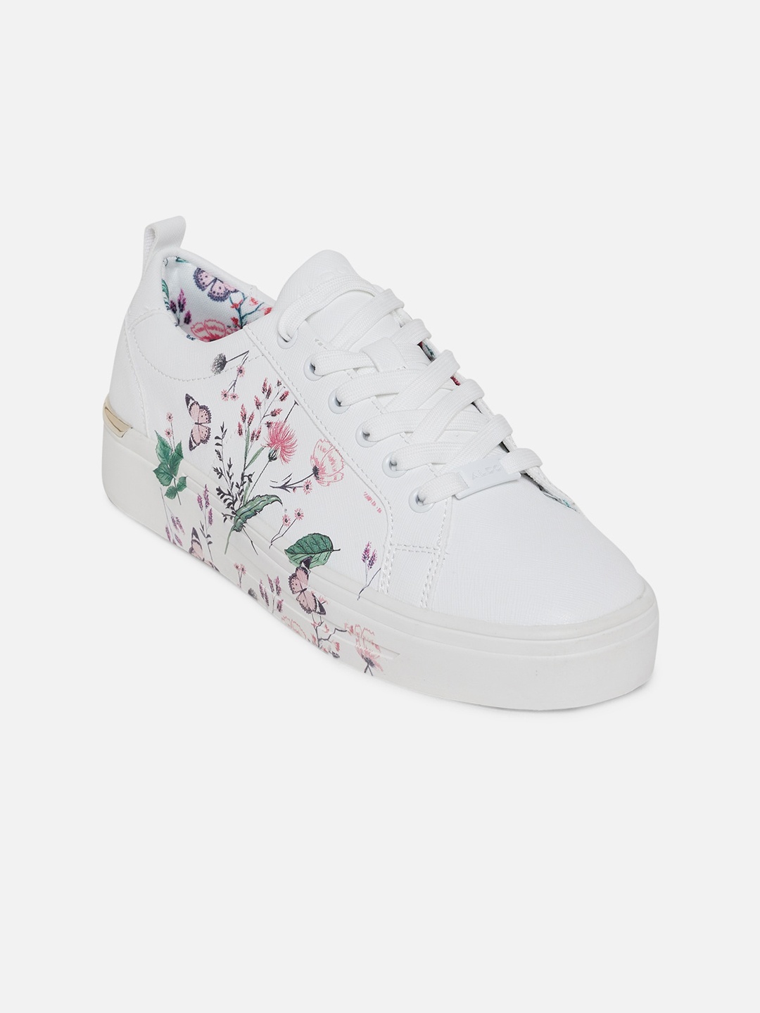 

ALDO Women White Floral Printed Sneakers