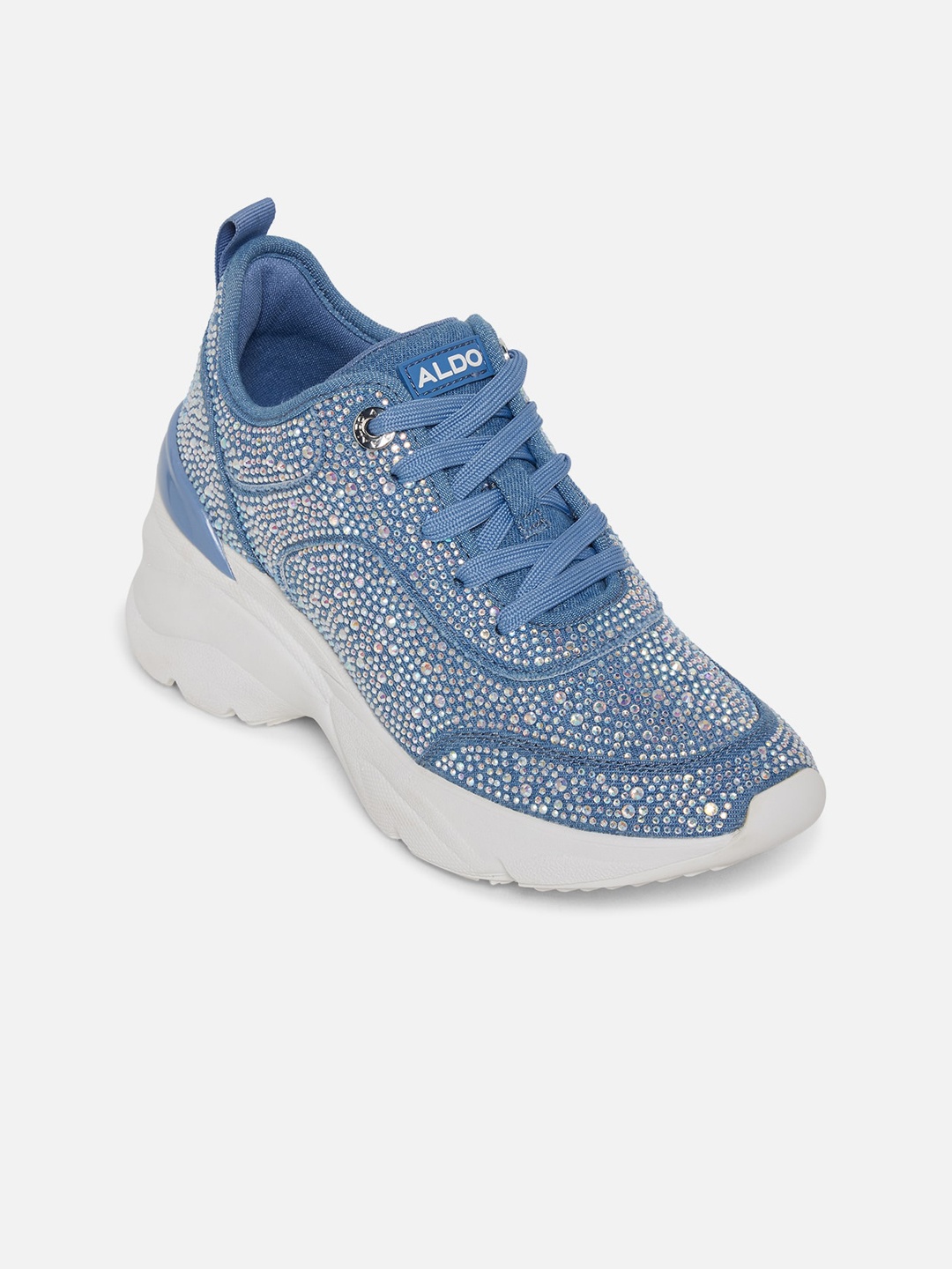 

ALDO Women Blue & White Printed Sneakers