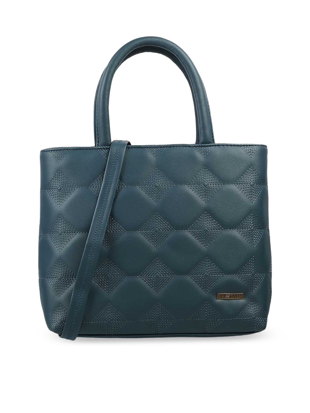 

Metro Teal Textured Structured Handheld Bag