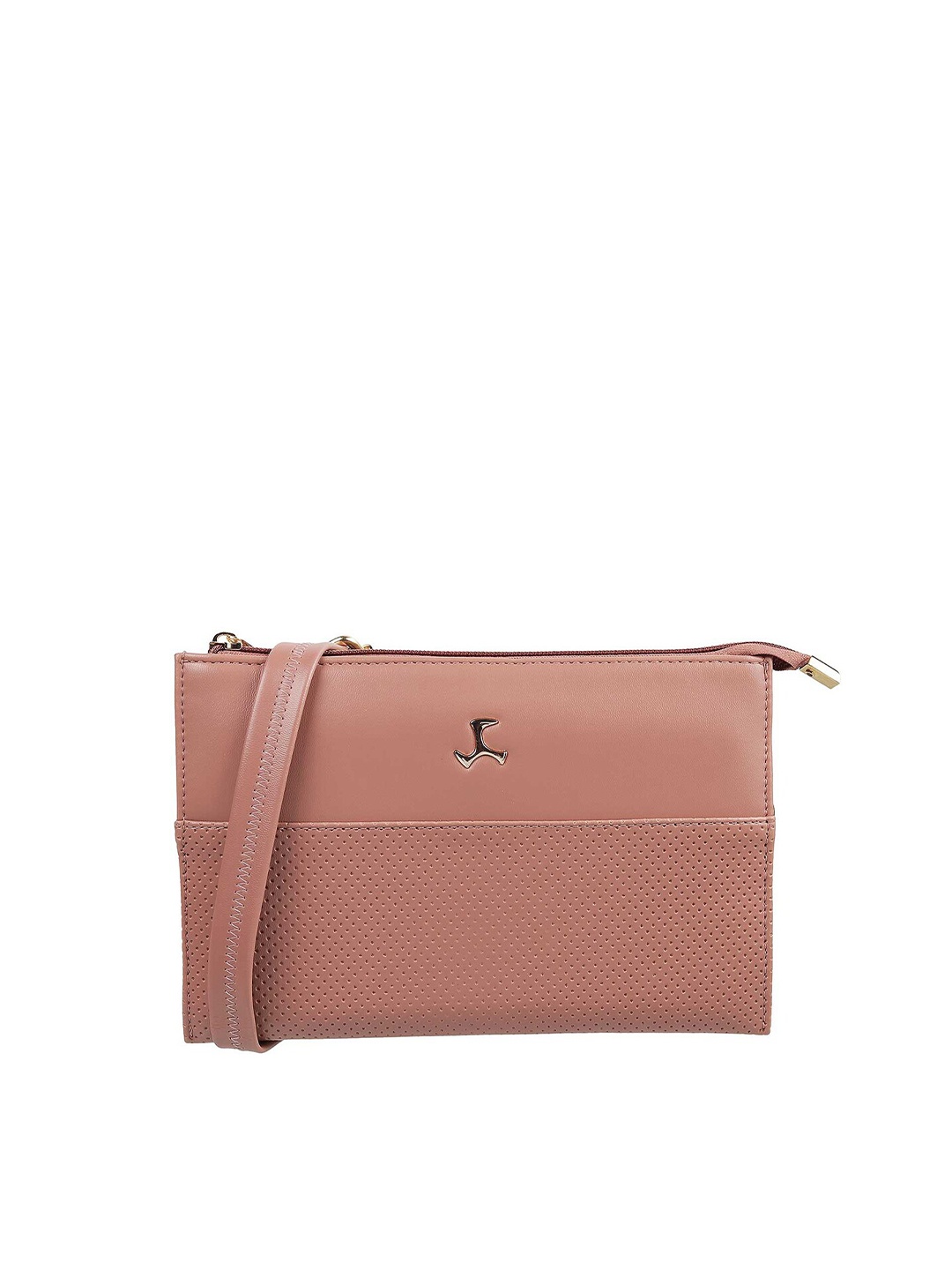 

Mochi Peach-Coloured Textured Purse Clutch