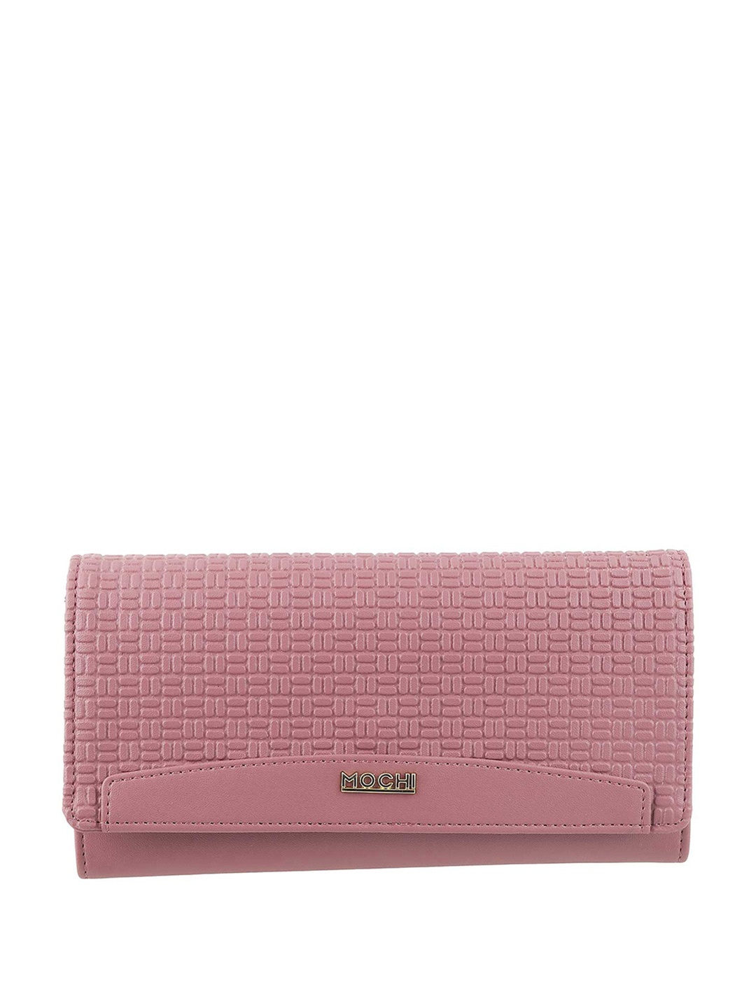 

Mochi Pink Textured Envelope Clutch