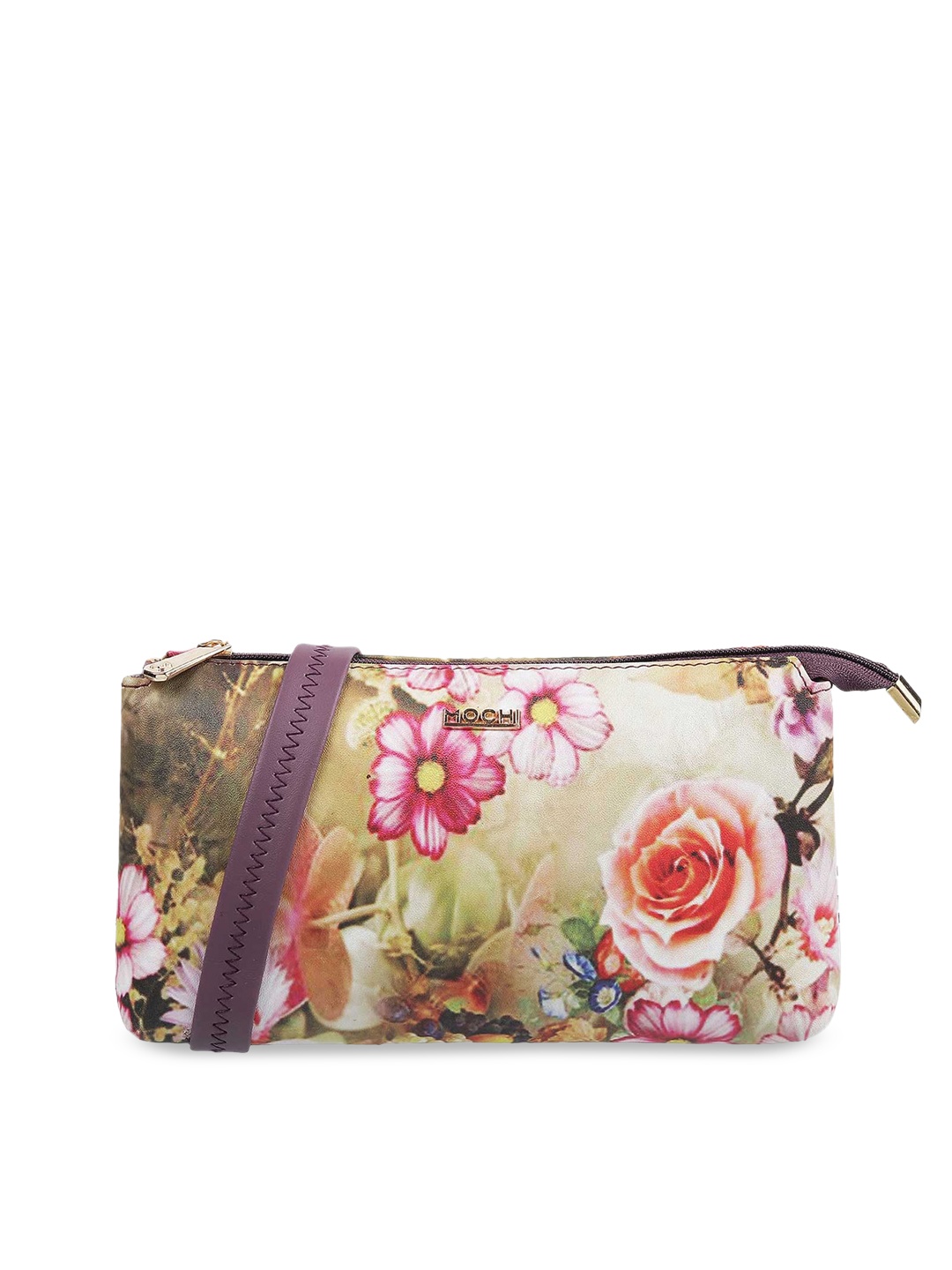 

Mochi Purple Floral Printed Swagger Sling Bag