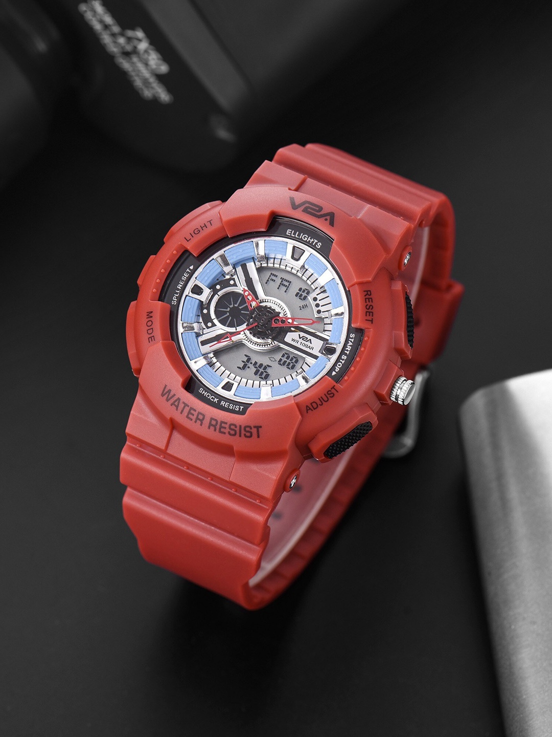 

V2A Kids Grey Dial & Red Straps Analogue and Digital Multi Function Watch V2A-CS-309B