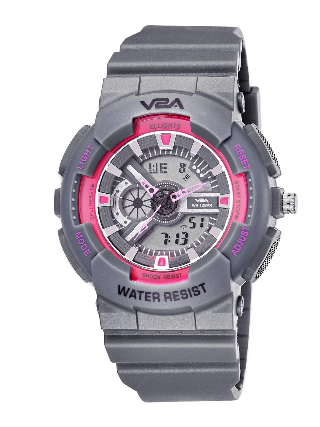 

V2A Kids Grey Dial & Grey Straps Analogue and Digital Multi Function Water Resistant Watch