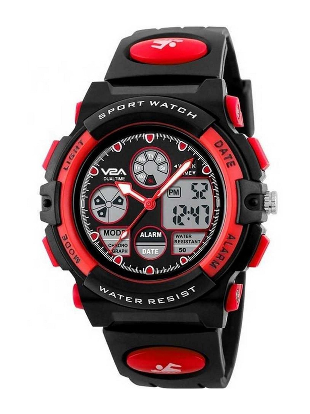 

V2A Kids Black Dial & Red Straps Analogue and Digital Multi Function Watch V2A-1163