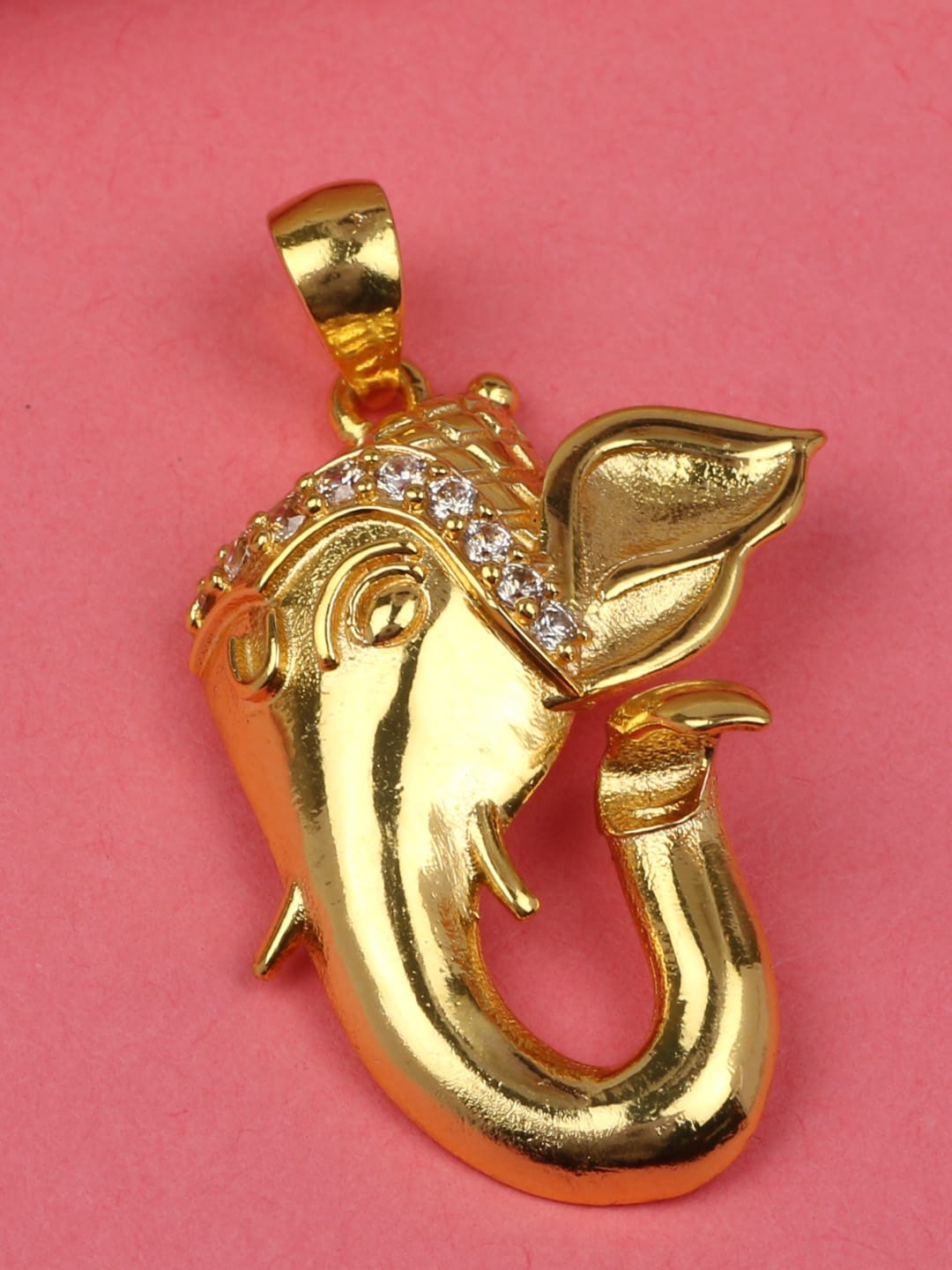 

Silgo Women Gold-Plated & White CZ Stone-Studded Brass Contemporary Pendant