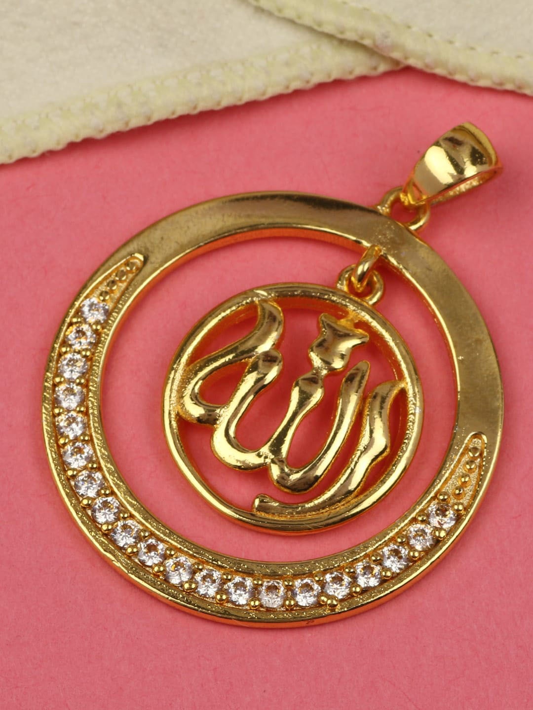 

Silgo Gold-Plated & CZ Studded Brass Pendant Without Chain