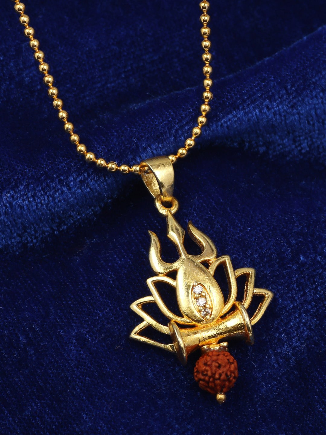 

Silgo Gold-Plated Trishul Pendant