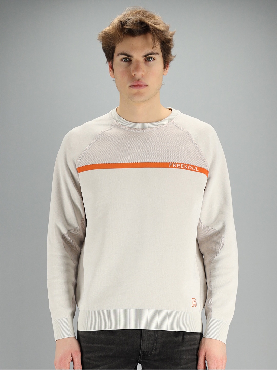 

FREESOUL Men Off White Sweatshirt
