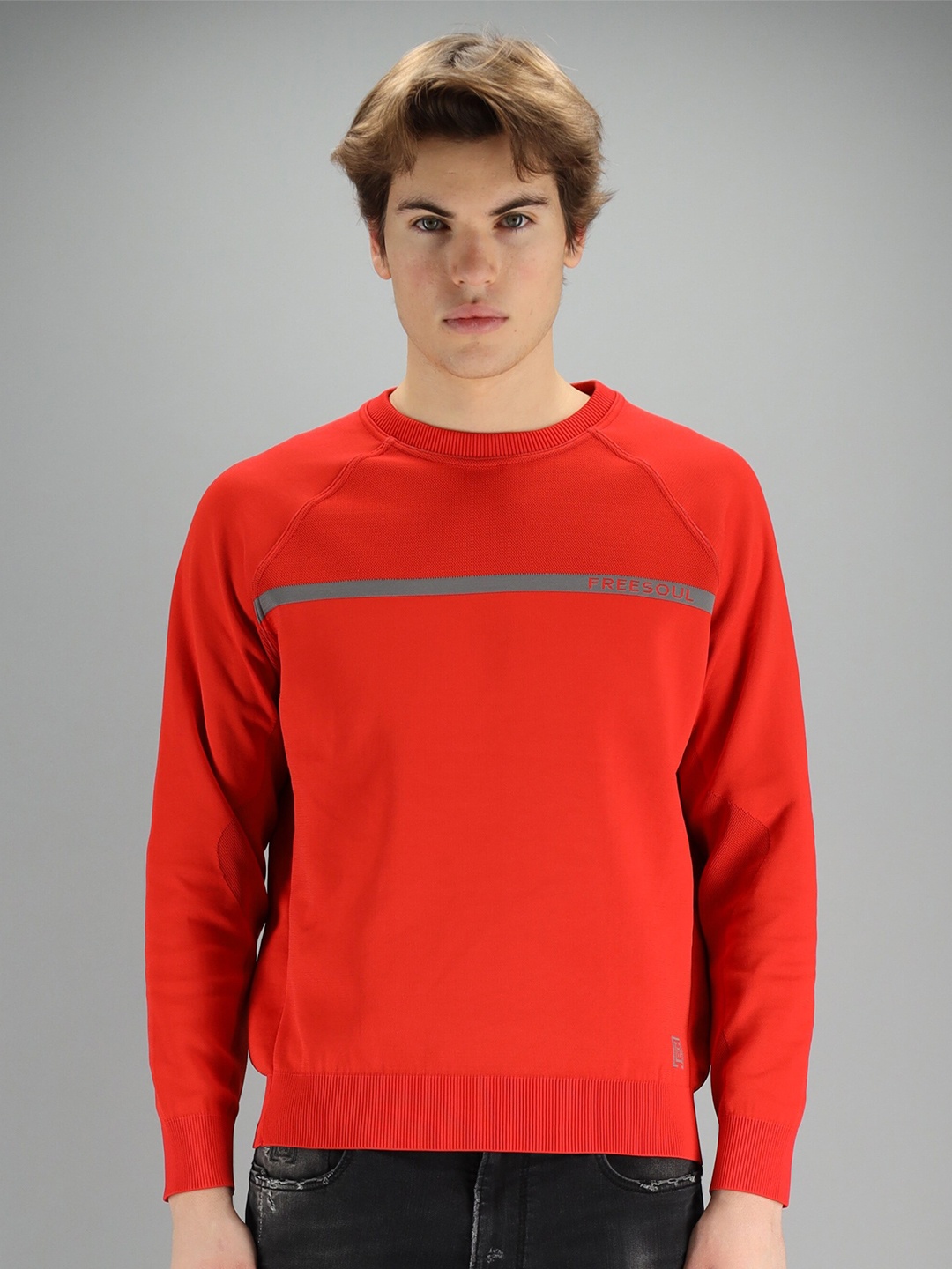 

FREESOUL Men Red Sweatshirt