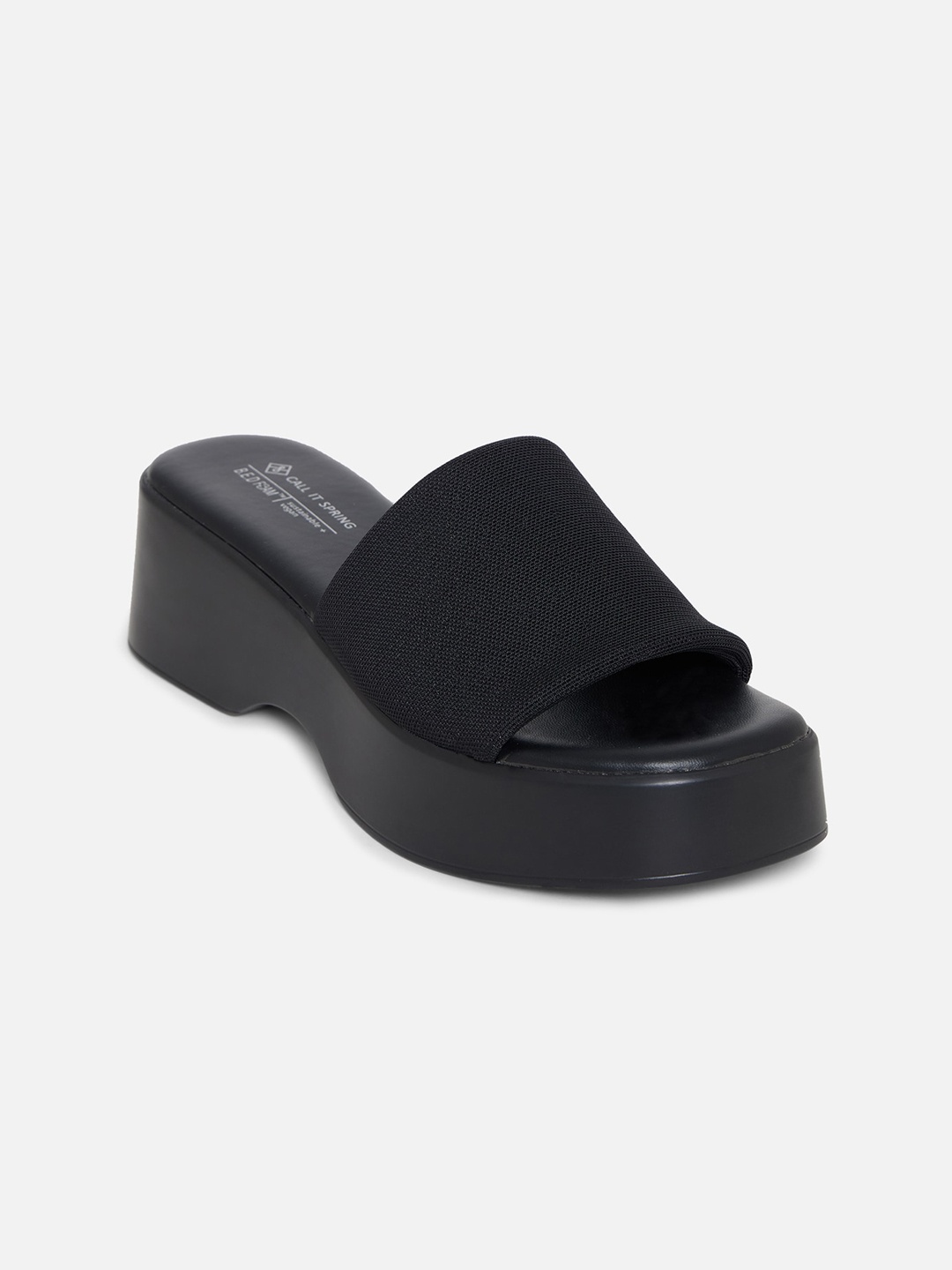 

Call It Spring Black Flatform Sandals