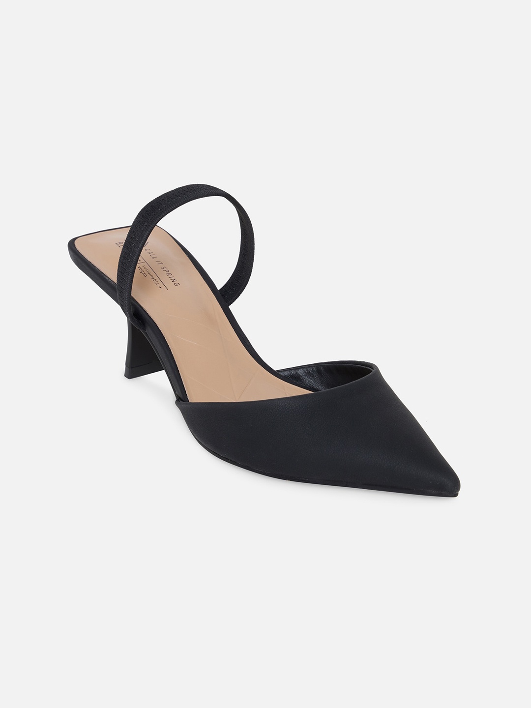 

Call It Spring Black Party Kitten Pumps