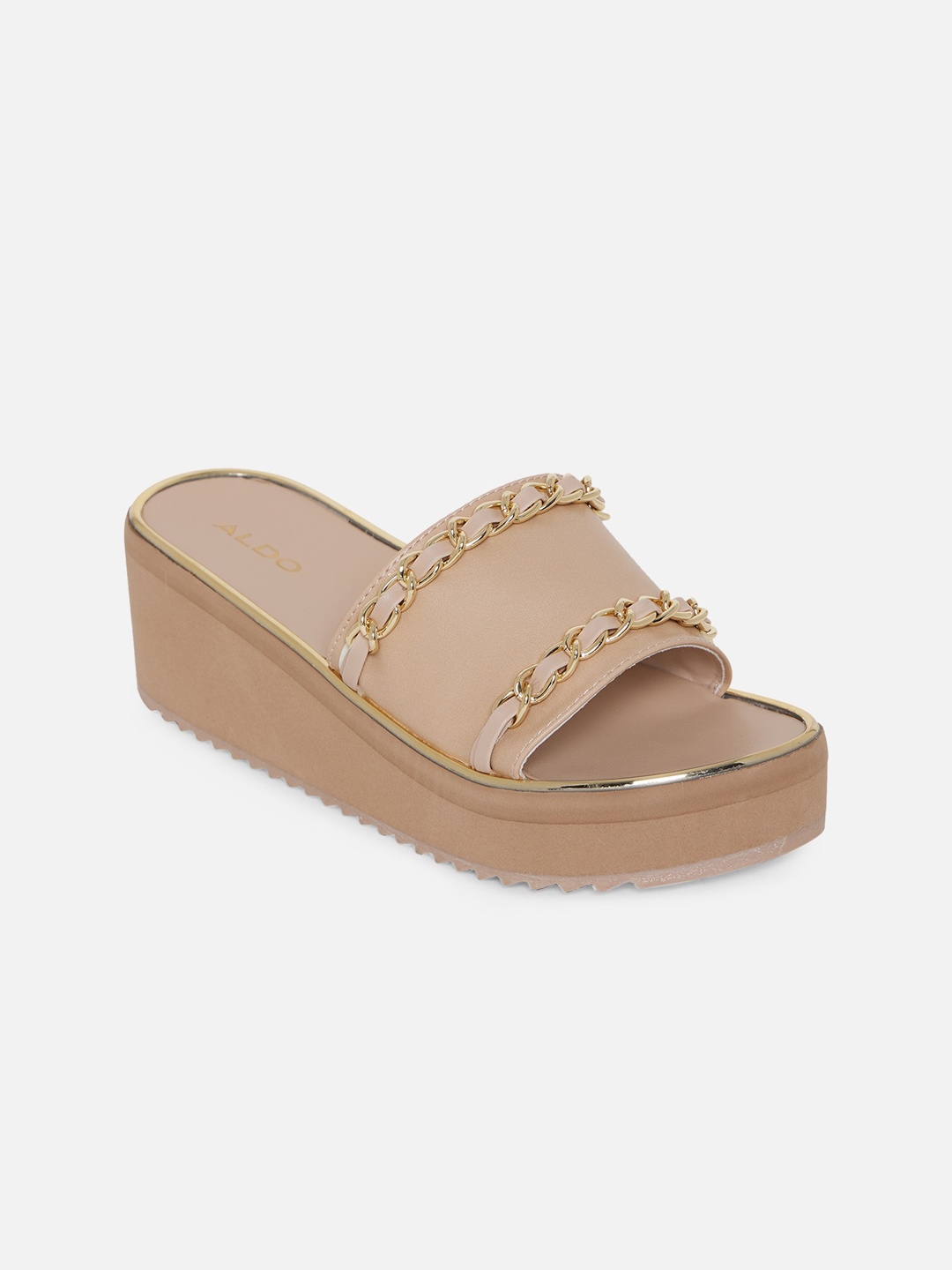 

ALDO Beige Flatform Heeled Sandals