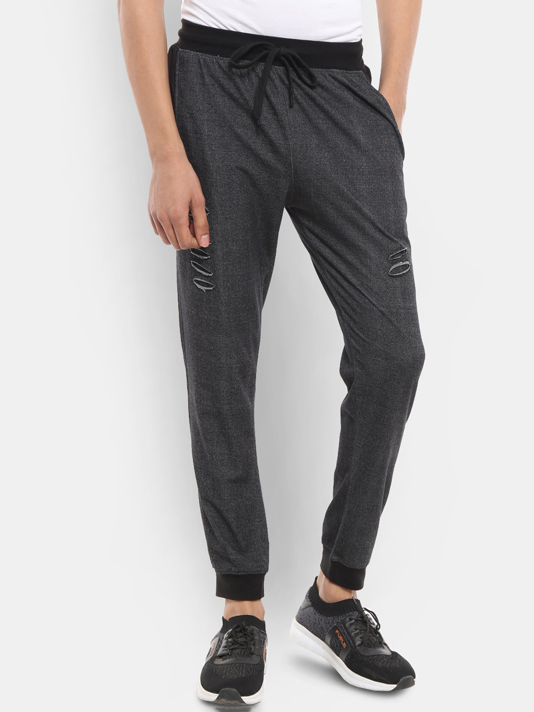 

V-Mart Men Black Cotton Regular Fit Joggers