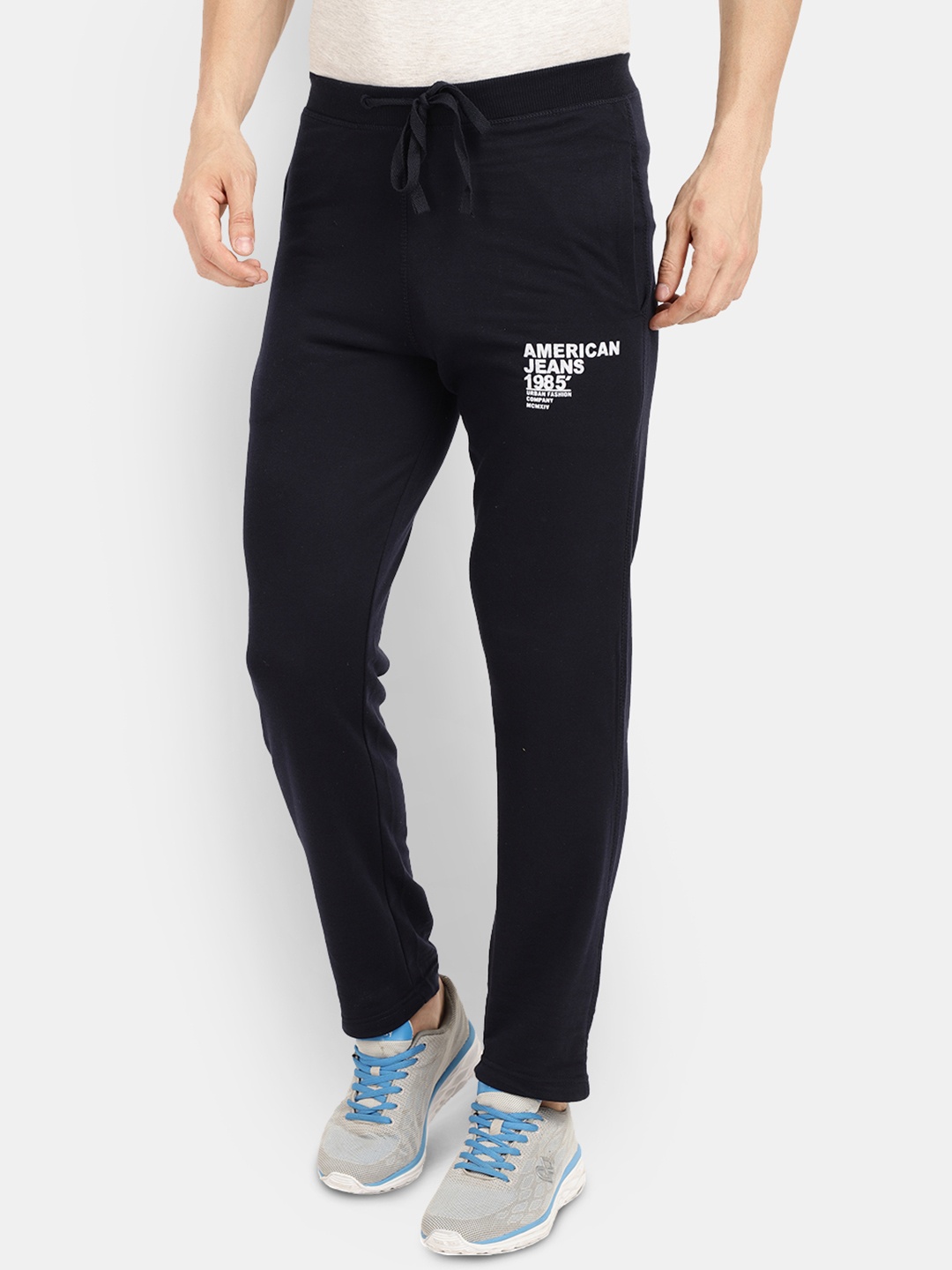 

V-Mart Men Navy Blue Solid Track Pants
