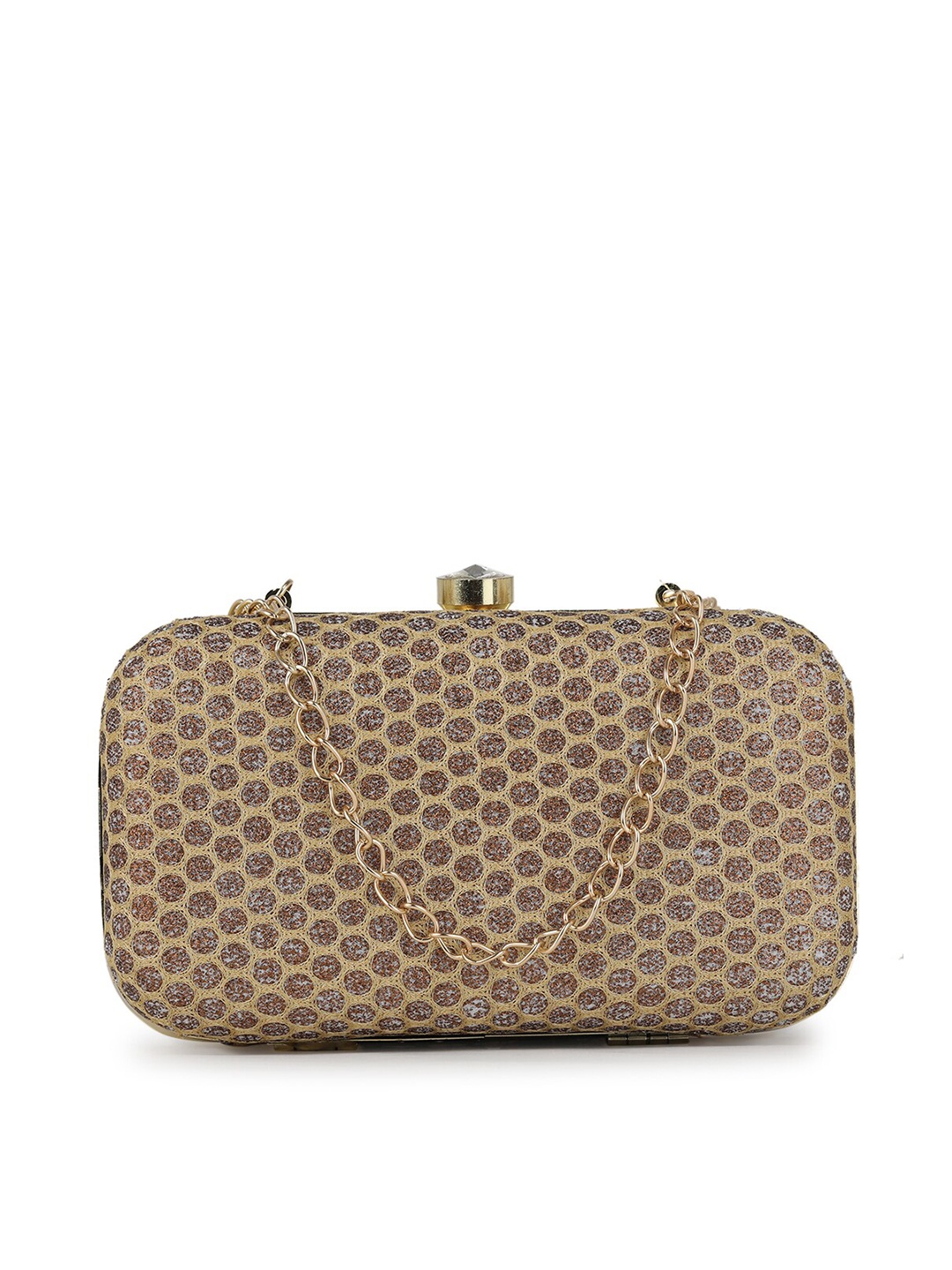 

gaura pakhi Gold-Toned Embroidered Box Clutch