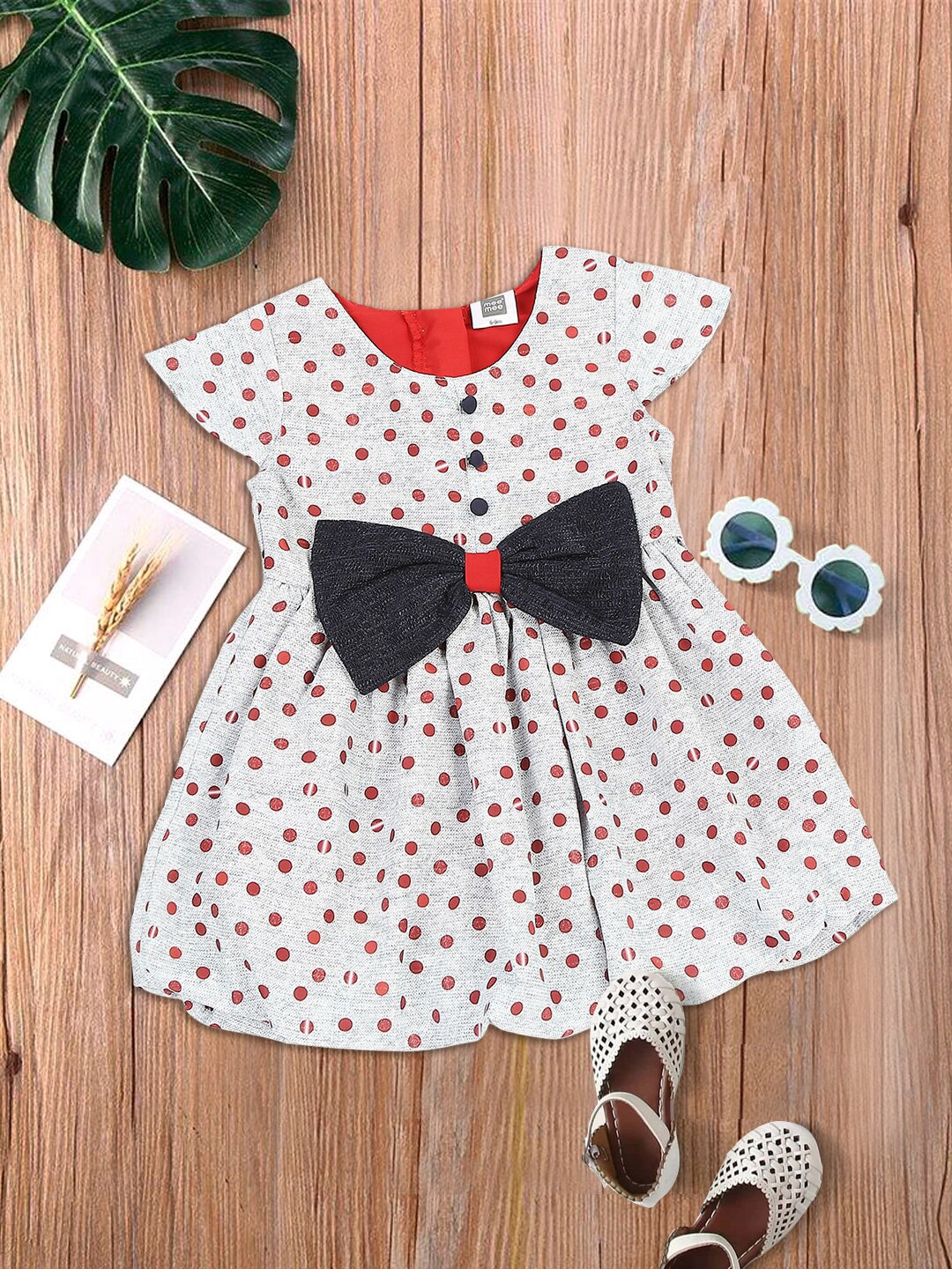 

MeeMee Grey & Red Dress
