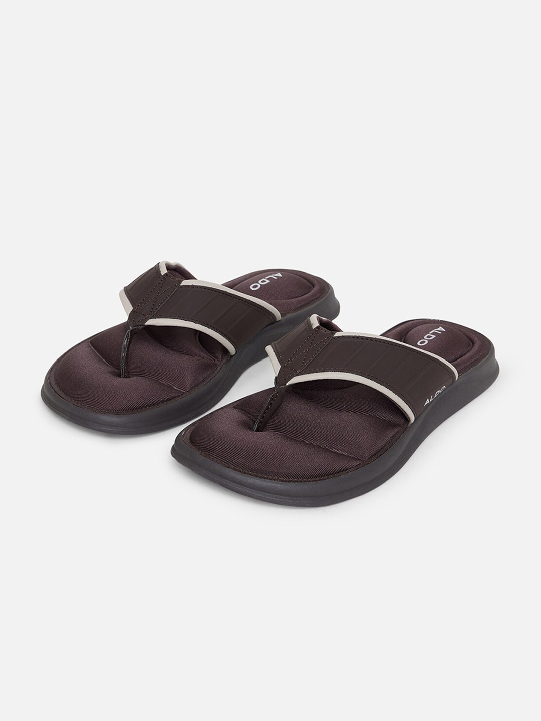 

ALDO Men Brown & Grey Thong Flip-Flops