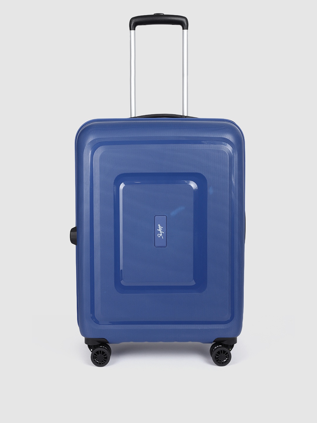 

Skybags Unisex Blue Textured Solid Hard Suitcase Trolley Bag