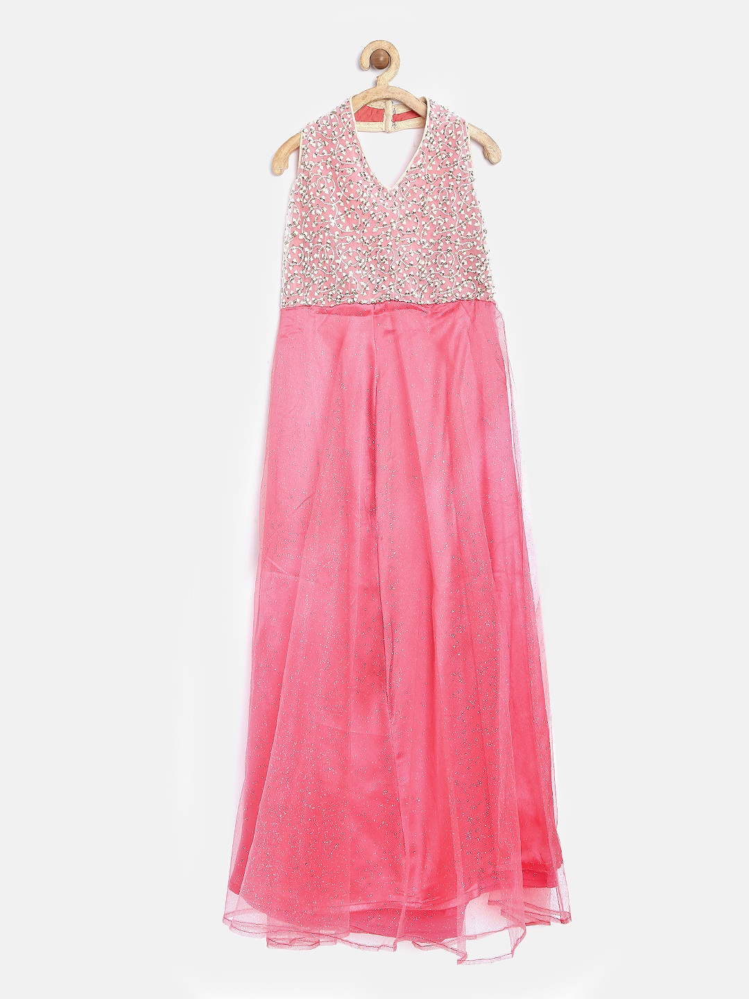 

Twisha Girls Pink Sequinned Maxi Dress